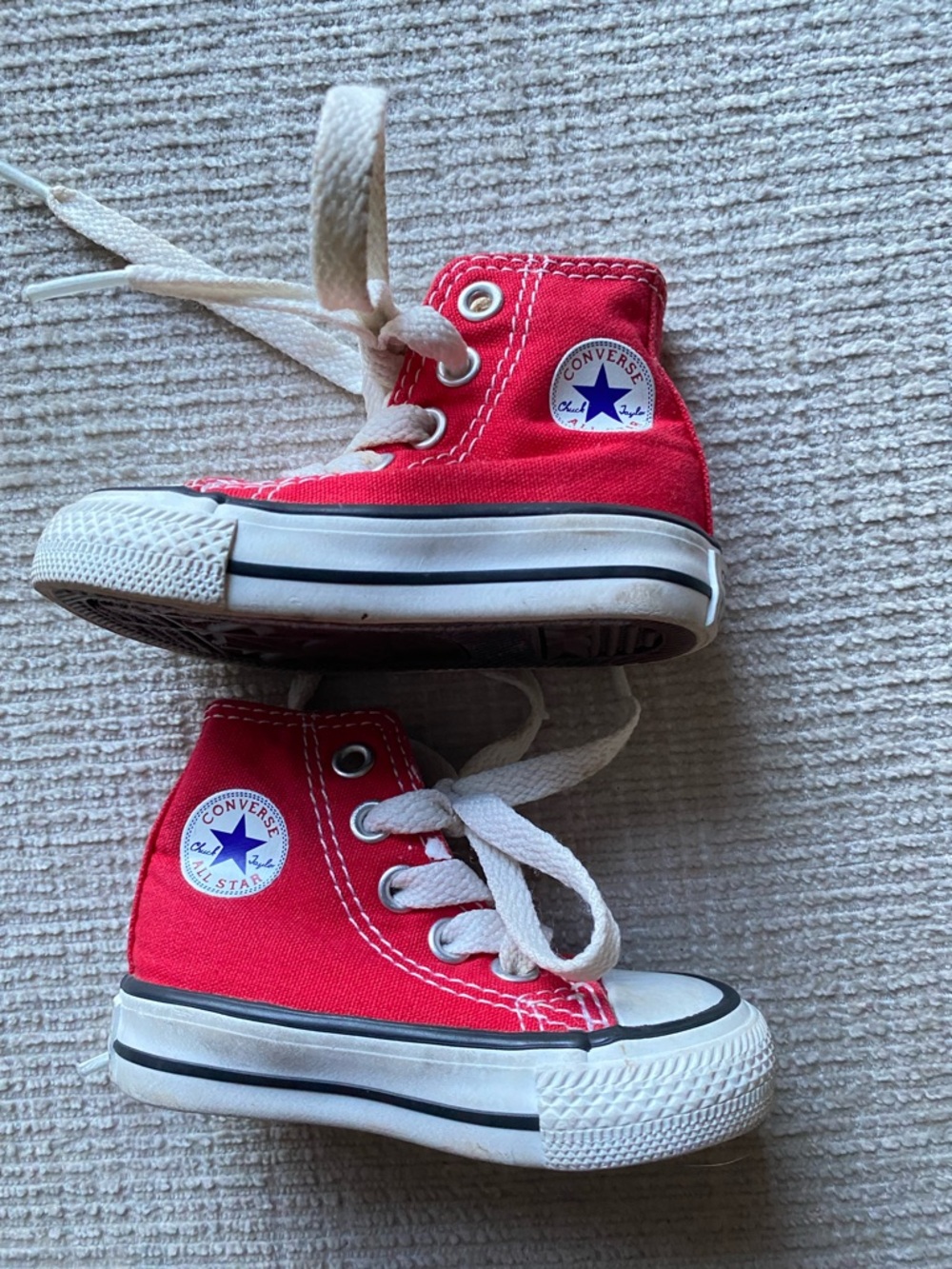 Converse Kids Red High-Top Canvas Sneakers